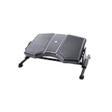 hjh OFFICE 830012 Fußstütze Büro PODI II ergonomische Fußablage höhenverstellbar & neigbar, Fußtritt rutschfest