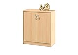 Stella Trading Kommode mit Türen, Buche Nachbildung, BxHxT 74x86x35 cm