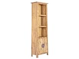 Woodkings® Hochschrank Rangun Massivholz Pinie Badhochschrank rustikal massiv Badmöbel Badezimmer Badezimmerhochschrank Badschrank Echtholz