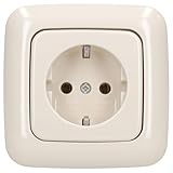 Busch-Jaeger Busch-Duro 2000 SI Komplettset: 20 EUC-212 SCHUKO Steckdose + 2511-212 1-Fach Rahmen Cremeweiß