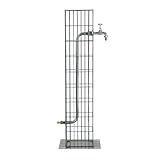 bellissa – Gabionen-Wassersäule Metall 90x16x16cm – Stilvolle Garten-Wasserzapfstelle mit Wasserhahn & Schlauchanschluss – Individuell befüllbar, witterungsbeständig & langlebig – Made in Germany