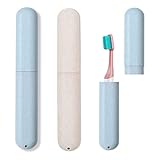 MOGADEE® 2 Stück Zahnbürsten Etui, Tragbare Zahnbürste etui, Zahnbürstenhülle für Zuhause, Reise Zahnbürste Mit Bodenentlüftung, Reisezahnbürste für Reise und Business