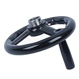 VSPLJQRXY 10 Stück 3-Speichen Handrad Ø100-200mm Bakelit Antirutsch Schwarz Fräshandrad Mit Abnehmbarem Schwenkgriff Für Drehfräs Schleifmaschinen(200 * 20mm)