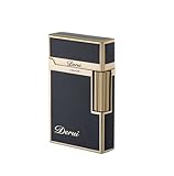 (Verkauf ohne Gas) Tragbares Feuerzeug Butangas Nachfüllbar Weiche Flamme Feuerzeug Geschenk (Gold)