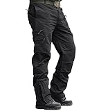 MAGCOMSEN Herren Hose Cargo Chino Wanderhose Combat Outdoor Hose Herbst Männer Trekkinghose mit Vielen Eingrifftaschen Radhose Arbeitshose Freizeithose für Angeln Reisen Grau 36