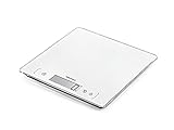 Soehnle Page Comfort 400, digitale Küchenwaage, weiß, Gewicht bis zu 10 kg (1-g-genau), Haushaltswaage mit Sensor-Touch, elektronische Waage inkl. Batterien, extragroße Wiegefläche