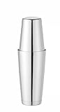 HENDI Cocktail Shaker, BarUp, Tin-on-Tin Boston-Cocktailshaker, polierte Ausführung, Cocktailmixer mit 2 gewichteten Bechern: 0,6L & 0,8L, Edelstahl, silber