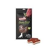 Rosewood Chewy Bones - Rinderhaut-Kauknochen mit Entengeschmack für kleine Hunde - Getreidefreie und glutenfreie Zahnpflege Snacks, ohne künstliche Zusätze, 80g