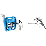 Güde Kompressor Airpower 180/08 (1100 W, 8 bar, eff. Liefermenge 140 l/min, inkl. Zubehör) & Güde Druckluft-Ausblaspistole 3-tlg. (Alu-Druckguss, IG 1/4", max. 8 bar, 3 Düsen 25/100 / 200 mm)