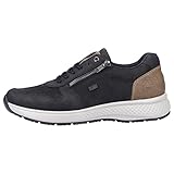 Rieker Herren Bequemschuhe B7613, Männer Schnürhalbschuhe,wasserdicht,riekerTEX,Schnuerung,lace-up,Low-tie,tex,schwarz (00),43 EU / 9 UK
