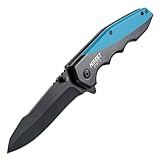 Hazet Klappmesser 2157-3 I Outdoor Taschenmesser mit hochwertiger Edelstahl-Klinge I Aluminium-Griff mit Fingermulden für den Einsatz in Werkstatt, Industrie oder Hobby