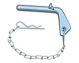 FKAnhängerteile 2 Stück - Steckbolzen, Bolzen, Vorsteckbolzen mit Kette und Splint 16 mm