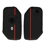 kwmobile Motorradschlüssel Schutzhülle kompatibel mit BMW R1250GS C400X C400GT F900R F750GS R1200GS GS1250 Hülle - Silikon Schlüsselhülle für Motorräder - in Schwarz Rot