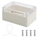 Wasserdichte Elektronik Gehäuse, 100x68x50MM Anschlussdose mit Klar Deckel, Leergehäuse Kunststoff, Gehäuse Elektronik, Kunststoffgehäuse Elektronik Installationsgehäuse Abzweigdose Verteilerdose