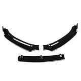 MCSTYEWR Frontstoßstangen-Lippenspoiler, Seitensplitter, Diffusor, Schutz-Bodykit, kompatibel mit Audi A4 B8.5 2013–2016, Autozubehör: Schwarz glänzend