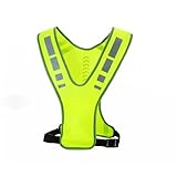 Nokwocy Reflektierende Weste, Reflektierende Laufweste mit Tasche für Damen, Herren & Kinder – Sicherheitsweste für Nacht-Radfahren, Laufen, Gehen & Joggen (1PC)