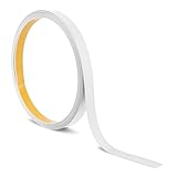 Quest Flachstange Flachleiste Kunststoff Selbstklebend – Länge: 10m – Zierleisten, PVC-Profil für Bau & Dekoration (Weiß, 10m x 20mm)