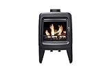 FUNDICIO - Gusseisen-Holzofen INA 5 kW | Modernes Design, Dreifachverbrennung, Keramikglas 750°, 100 m³ beheizbar | Hoher Wirkungsgrad 78,8% | 4-Sterne-zertifiziert