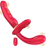 Strapless Strap On Umschnall für Frauen, Strapon mit Vibration für Paare Umschnallpenis für Frauen, Fernbedienung Doppeldildo Vibratorsets Umschnalldilodo für Paare Sex-Spielzeug Lesbischen Paarspiel