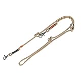 TRIXIE Hundeleine BE NORDIC V-Leine S–M, 2,00 m ø 8 mm in sand/schwarz - verstellbare Hundeleine mit nordischem Charme - für kleine bis mittelgroße Hunde - 17224