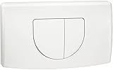 Cornat Betätigungsplatte VWC19 - mit 2-Mengenspülung - weiß - inklusive Betätigungsbolzen - Kunststoff / Drückerplatte WC / Toilettenspülung Drücker / Betätigungsplatte WC / APV200