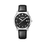 Wenger Herren Analog Quarz Uhr mit Leder Armband 01.1441.101