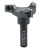 ENT 20459 Wendeplatten Planfräser Schaft (S) 12 mm, Durchmesser (D) 59 mm, NL 12 mm, dreischneidig, in Hartmetall (HW), für die Oberfräse