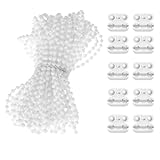 10 Meter Rollokette mit 10 Stück Kettenverbinder Roller Blind Chain Ersatzkette Roll für Rollos Jalousien Lamellenvorhänge Vertikaljalousien Weiß