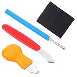 Gtziqa 3 Stück Uhrenöffner, UhrendeckelöFfner Uhr Batteriewechsel Werkzeug Uhrmacherwerkzeug Set Uhrengehäuse Entferner Tool Kit mit EIN Reinigungstuch für Verschiedenen Größen Armbanduhren Uhr