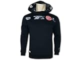 uhlsport Fortuna Düsseldorf Hoodie schwarz F95 Fan Kapuzensweatshirt Pullover, Größe:XL