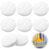 6 Stück Keramikwolle für Bioethanol Tischkamin, Glaswolle Keramik Wolle, Rund Keramikschwamm Keramik Schwamm für Bio Ethanol-kamine Kaminofen Indoor Gel Tischkamin Ceramic Wool Sponges(85x85x20mm)