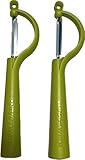 Tupperware Schäler Schälfix (2) grün D82 Schäler Flachschliff Profischäler 7210, 19 cm