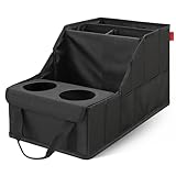 YOOFAN Auto Organizer mit Getränkehalter, für Beifahrersitz, Autositz Organizer Vordersitz und Rücksitz mit 9 Fächern für Reisekinder