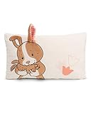 NICI Kissen Hase Hopsala & sein Kleiner 43x25cm - braun - Flauschiges Kuschelkissen für Kinder und Erwachsene, ideal für Zuhause, Kindergarten oder unterwegs - 61641