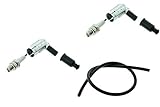 2- Zylinder Set Zündkerze Kerzenstecker Zündkabel für Jawa, BK350