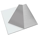 KANABI 1PCS 304 Edelstahlblech 15cm x 15cm x 2mm, Dicke 2mm, 304 Quadrat Edelstahlplatte für DIY Handwerk Modell Reparatur Gravur Stanzen Bohren Schneiden