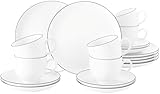 Seltmann Weiden 001.737147 Kaffeeservice 18-teilig Lido Black Line, 43.0 x 24.0 x 18.1 cm