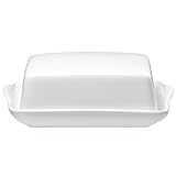 Ritzenhoff & Breker Butterdose Bianco, 16,5 x 12,5 x 5,5 cm, Porzellan, Weiß