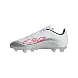 adidas Unisex Kinder F50 Messi Club Firm Ground/Multi Ground Football Boots Kids, FTWR White/Lucid red/Silver met., 34 EU