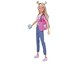 Simba 105733602 - Steffi Love Kitty Fashion, Ankleidepuppe in einem modischen Outfit mit Brille und Tablet in Katzenoptik und Shopper, 29cm Spielpuppe, ab 3 Jahren