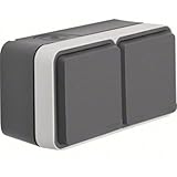BERKER Berk AP-Steckdose SCHUKO 47843515 2fach waagere