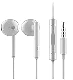 Original Huawei Headset AM-115 in weiß für Huawei P9 Plus Kopfhörer mit Lautstärkeregler und Micro