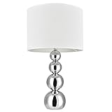 Tischleuchte 'Snow' 43cm Tischlampe Nachttischlampe Schreibtischlampe 1 x E14