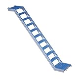 Alu-Podesttreppe 2 m, Feldlänge 2,57 m, 51 cm Stufenbreite, kompatibel mit Rux Ringscaff, Layher Allround, MJ Combi, Traglast 200 kg/m², 31 kg leicht