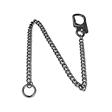Ahiller Brieftaschenkette mit rundem Verschluss, Hip Hop Punk Gothic Hose Schlüsselanhänger, schwere Herren Bikerkette geeignet für Gürtelschlaufe, Geldbörse (1, Dunkel schwarz)