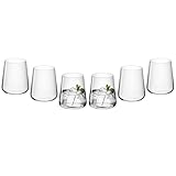 Gerlach 1760 Gläser Set 6 Stück 430 ml Trinkgläser Wassergläser Cocktailgläser Saftgläser Glas Dessert Spülmaschinenfest Modern