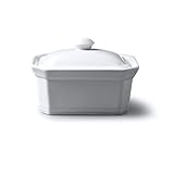 WM Bartleet & Sons Butter-/Terrine mit Deckel, weiß, 13.5x11x9cm