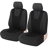 JZWJNFYY Autositzbezüge Universal Fit KomplettsetAuto für VW Golf/Polo 5 6 7 8 GTE GTI GTD Sitzbezug Set,Automotive Stuhl Fall Protector,Perfekter Schutz Für Autositze,2 Front Seats Black