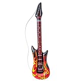 W WIDMANN MILANO Party Fashion - Aufblasbare Gitarre, Länge circa 105 cm, Instrument, Luftgitarre, Mottoparty, Karneval