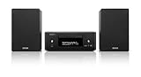 Denon CEOL N-12DAB HiFi-Komplettsystem mit Lautsprechern, CD-Player, Musikstreaming, HEOS Multiroom, Bluetooth, WLAN, AirPlay 2, DAB+ Radio, 2 Optische TV-Eingänge - Schwarz